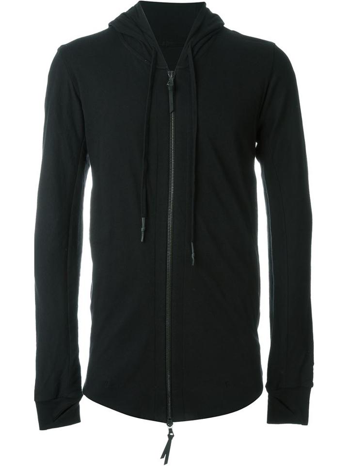 11 By Boris Bidjan Saberi Zipped Hoodie, Men's, Size: Xl, Black, Cotton