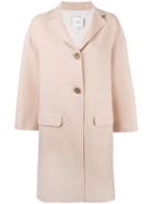 Agnona - Midi Coat - Women - Cupro/cashmere - M, Nude/neutrals, Cupro/cashmere