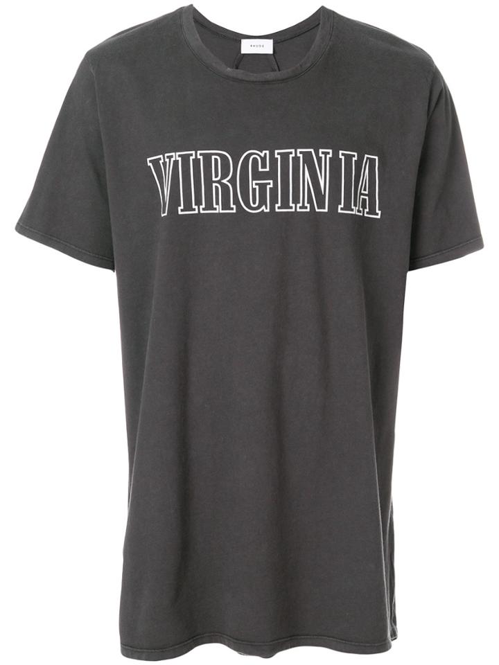 Rhude Virginia Print T-shirt - Grey