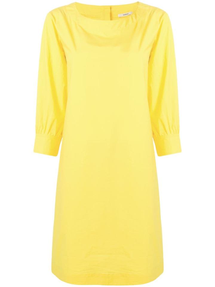 Odeeh Plain Shift Dress - Yellow