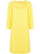 Odeeh Plain Shift Dress - Yellow