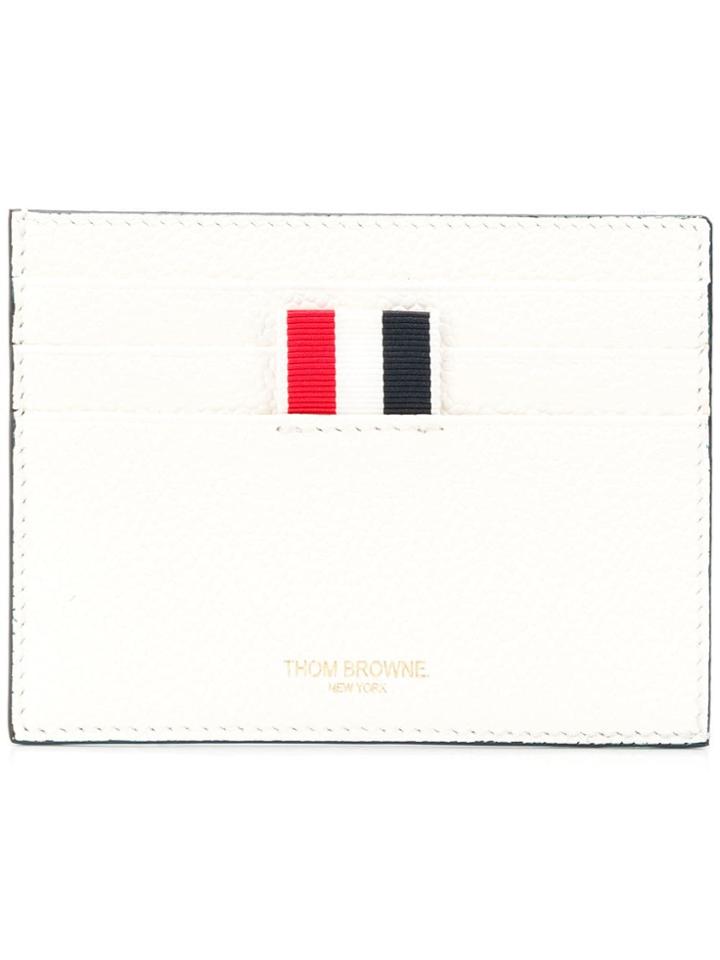 Thom Browne Golf Intarsia Leather Note Cardholder - White