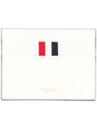 Thom Browne Golf Intarsia Leather Note Cardholder - White