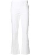 Twin-set Cropped Flared Trousers - White