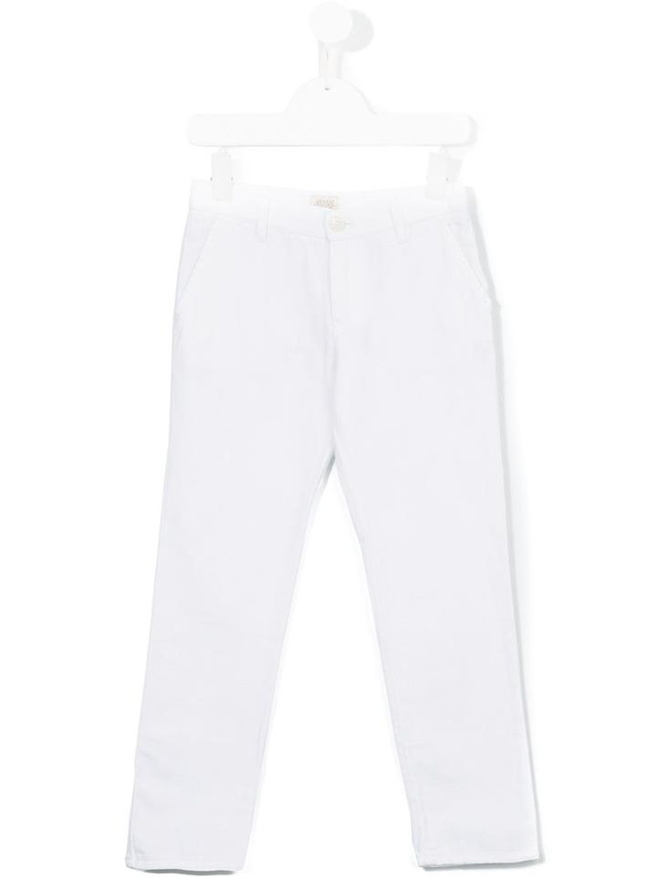 Armani Junior Casual Trousers, Boy's, Size: 11 Yrs, White