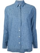 Frame Denim 'le Oversized' Shirt, Women's, Size: Xs, Blue, Cotton/linen/flax