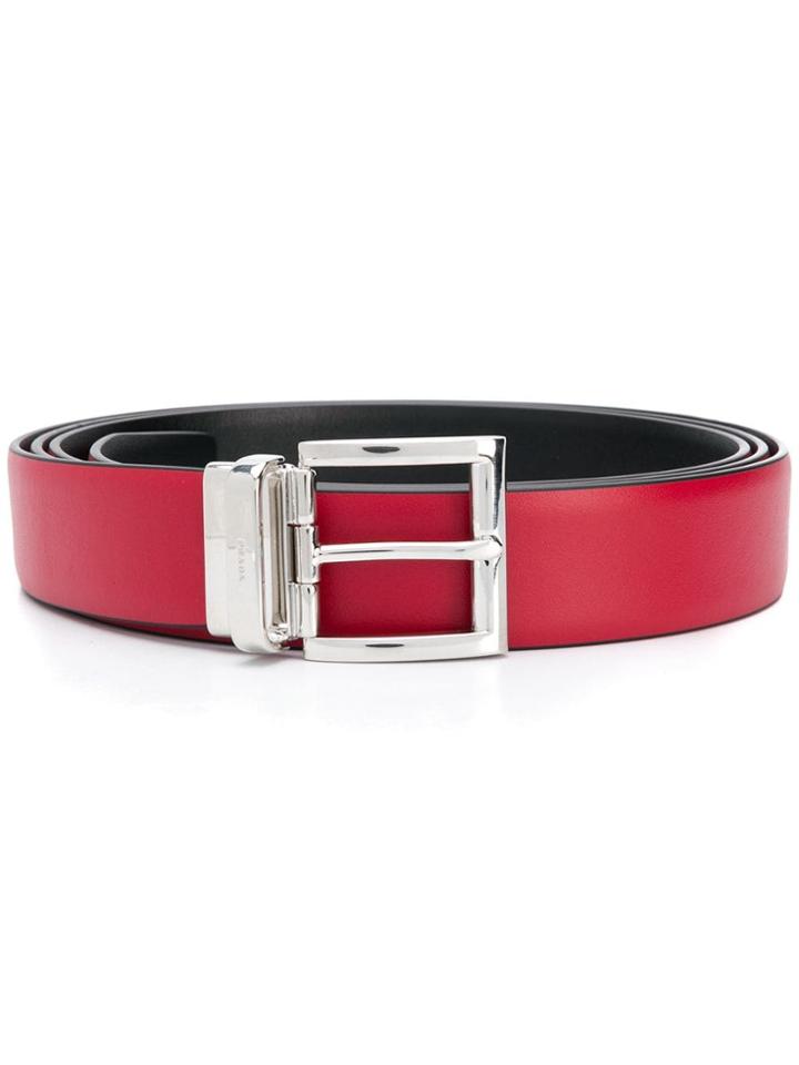 Prada Reversible Bicolour Belt - Red