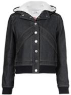 Courrèges Denim Hooded Jacket, Women's, Size: 36, Blue, Polyester/cotton