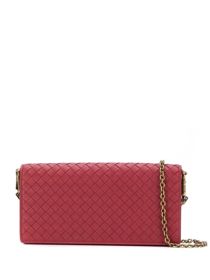 Bottega Veneta Intrecciato Wallet Bag - Pink