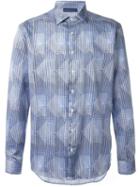 Etro Printed Shirt, Men's, Size: 43, Blue, Cotton
