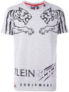 Tiger Print T-shirt - Men - Cotton - Xl, Grey, Cotton, Plein Sport