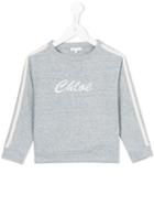 Chloé Kids Embroidered Sweatshirt, Girl's, Size: 12 Yrs, Grey