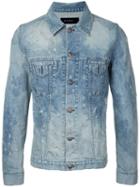 Roar - Distressed Denim Jacket - Men - Cotton/polyurethane - Iv, Blue, Cotton/polyurethane