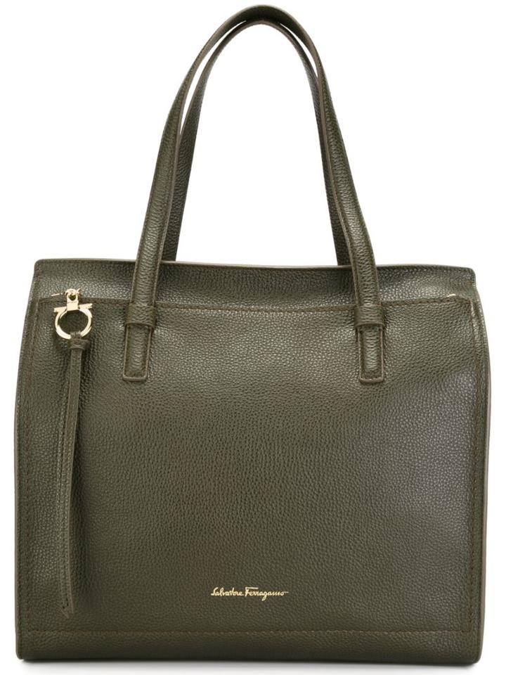 Salvatore Ferragamo Ally Tote, Women's, Green, Calf Leather
