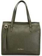Salvatore Ferragamo Ally Tote, Women's, Green, Calf Leather