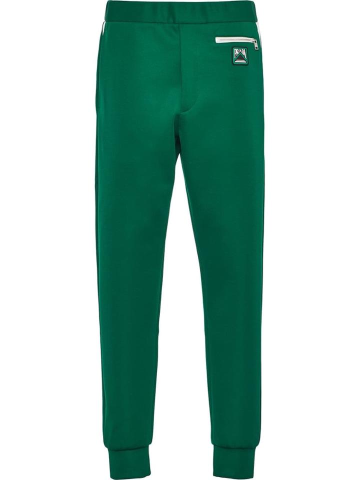 Prada Technical Jersey Trousers - Green