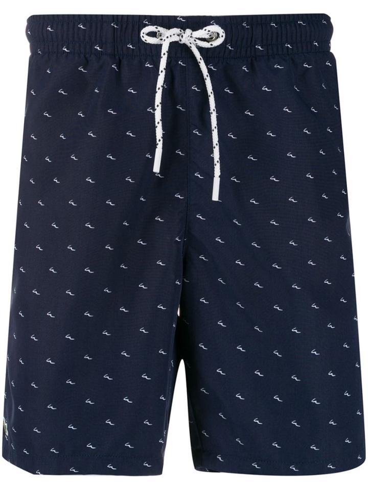 Lacoste Logo Swim Shorts - Blue