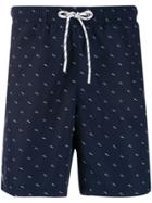 Lacoste Logo Swim Shorts - Blue