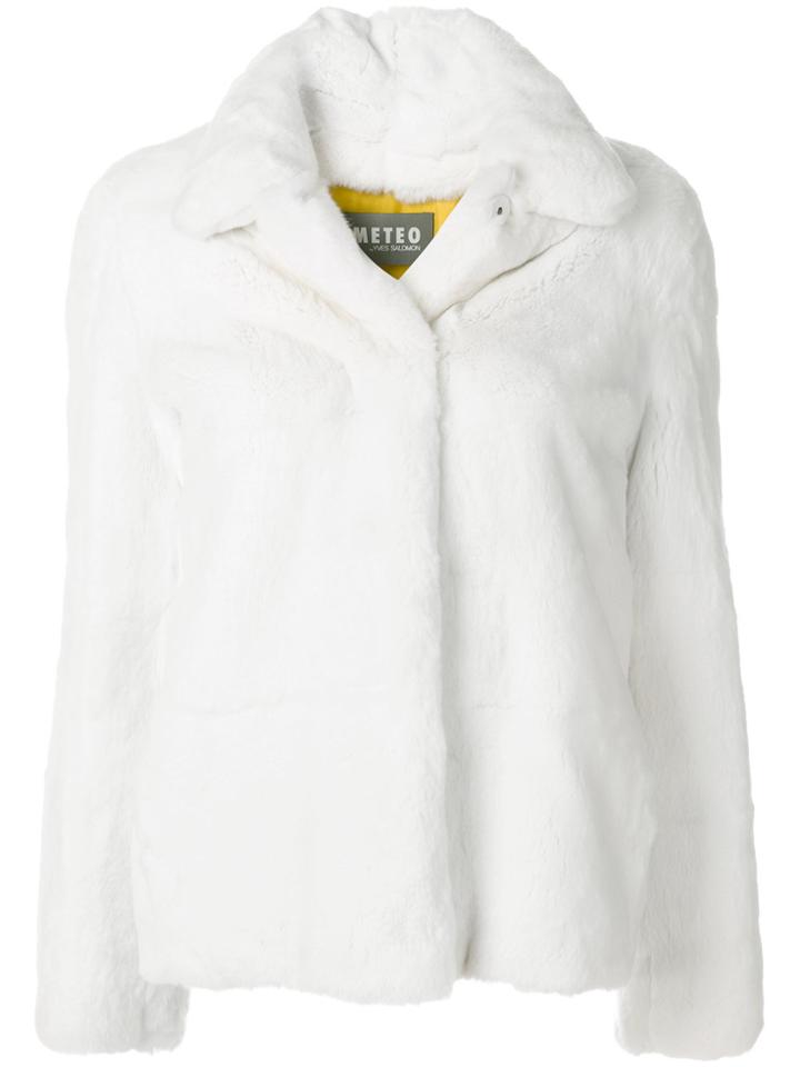 Meteo By Yves Salomon Fitted Jacket - White
