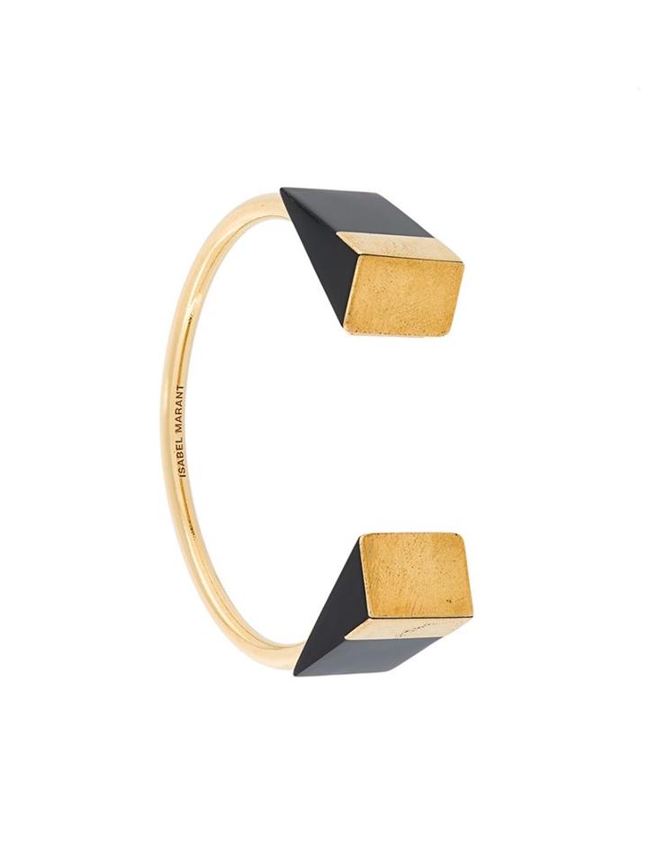 Isabel Marant Chunky Open Two-tone Bracelet, Women's, Metallic