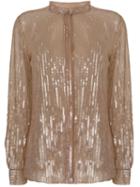 Alberta Ferretti Sequin Embellished Shirt - Neutrals