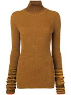 Victoria Beckham Fitted Turtle Neck Top - Yellow