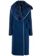 Fendi Fox-fur Collar Coat - Blue