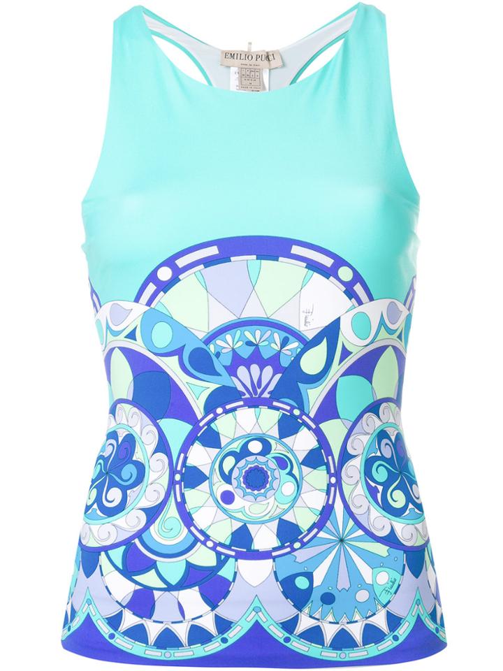 Emilio Pucci Printed Tank Top - Green