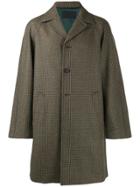Prada Tweed Single-breasted Coat - Green