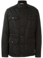 Bally Front Pocket Jacket, Men's, Size: 48, Black, Polyamide/metallic Fibre/calf Leather