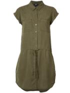 Paige Drawstring Shirt Dress, Women's, Size: Small, Green, Tencel