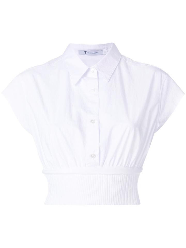 Alexander Wang Cropped Shirt With Waistband - White