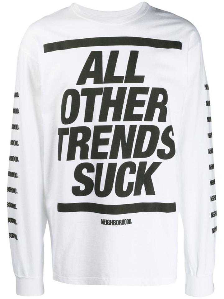 Neighborhood All Other Trends Suck Jumper - White