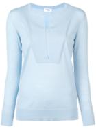 Akris Punto V-neck Jumper - Blue