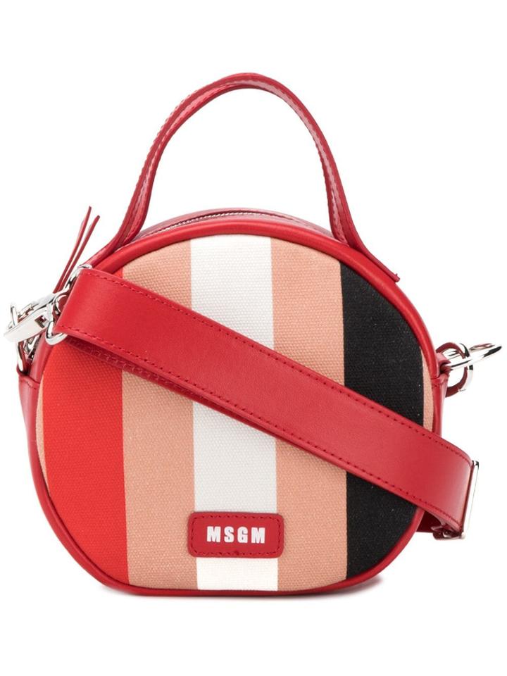 Msgm Small Round Shoulder Bag - Red