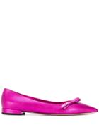 Prada Pointed Toe Ballerinas - Pink
