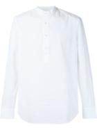 Salvatore Piccolo Band Collar Stripe Shirt