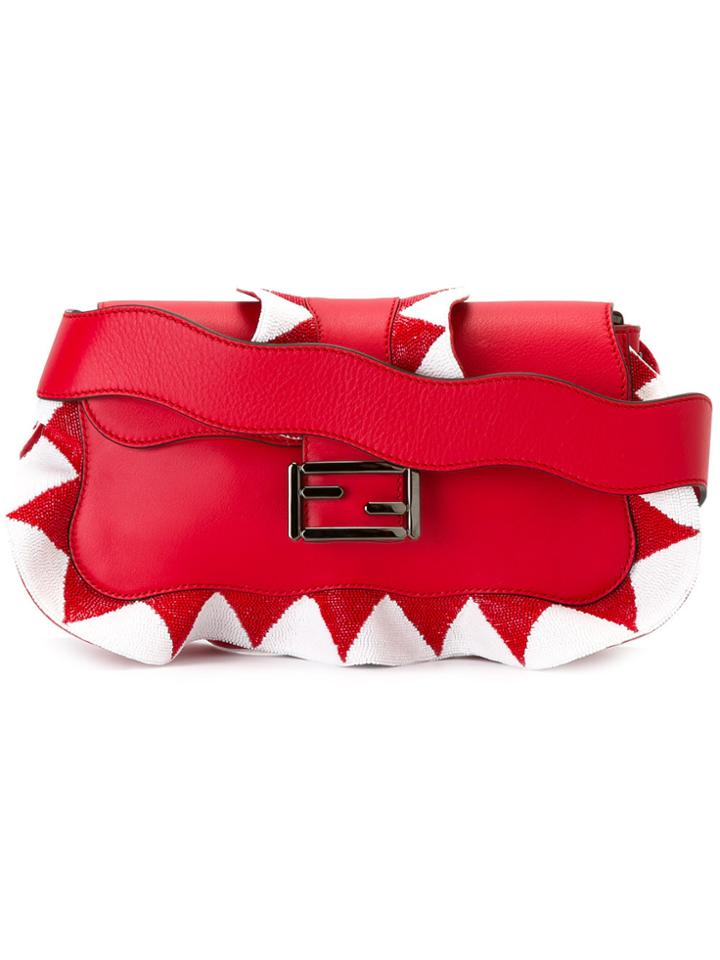 Fendi Zig-zag Shoulder Bag - Red