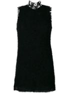 Dolce & Gabbana Vintage Sleeveless Knitted Dress With Scarf - Black