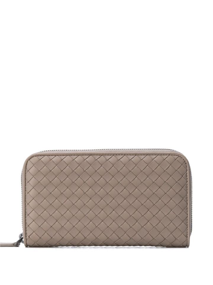 Bottega Veneta Intrecciato Zip-around Wallet - Neutrals