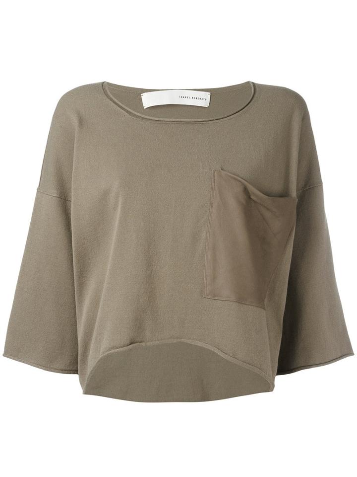Isabel Benenato - Oversized Knit T-shirt - Women - Spandex/elastane/viscose - 42, Green, Spandex/elastane/viscose
