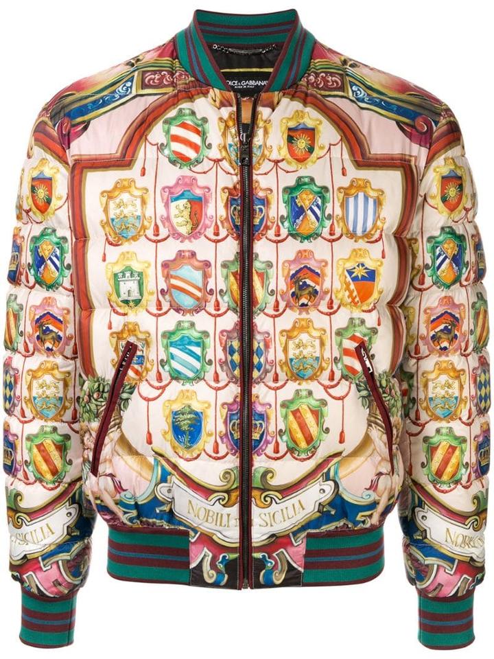 Dolce & Gabbana Nobili Di Sicilia Bomber Jacket - Multicolour