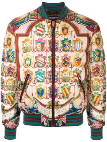Dolce & Gabbana Nobili Di Sicilia Bomber Jacket - Multicolour
