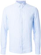 Venroy Striped Shirt, Men's, Size: Small, Blue, Linen/flax