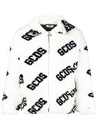 Gcds Fur Bomber Jacket - White