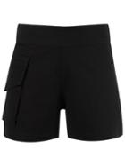 Uma Raquel Davidowicz - Waistband Shorts - Women - Cotton/spandex/elastane - 42, Black, Cotton/spandex/elastane