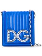 Dolce & Gabbana Front Logo Crossbody Bag - Blue