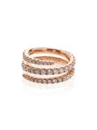 Anita Ko Pink 18k Rose Gold And Diamond Coil Ring - 107 - Metallic