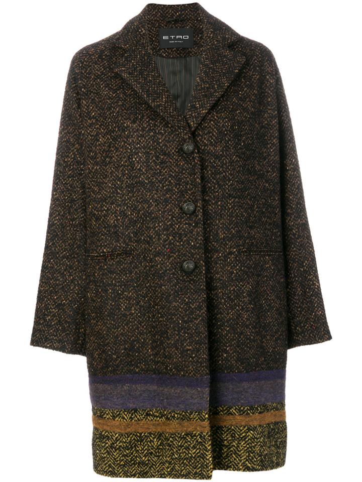 Etro Oversized Coat - Brown