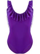 Fisico Ruffle Trimmed Swimsuit - Purple